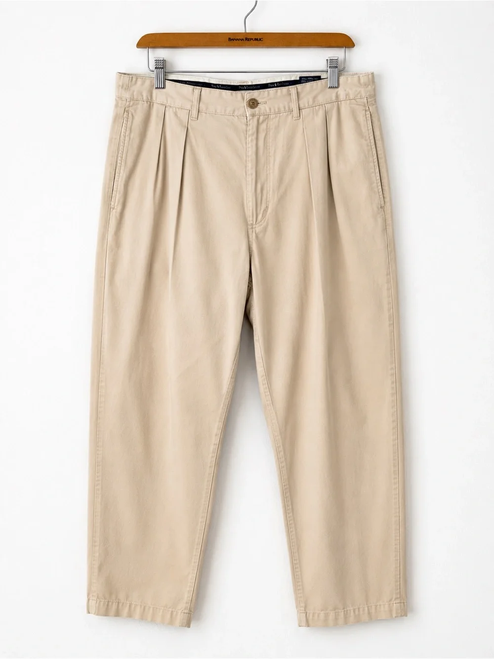 Polo Ralph Lauren Chino Andrew Pant Pleated Beige Khaki Men’s Approx. 40x29 - Picture 2 of 12